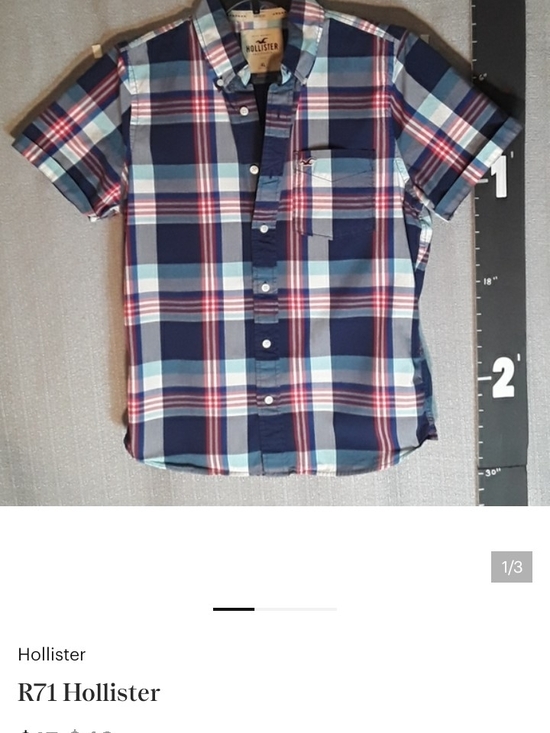 Hollister Other - Hollister Multicolor Blue Plaid Short Sleeve Button-Up